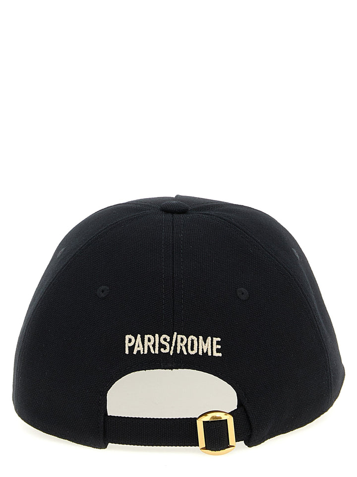 Valentino Garavani Black Cotton Cap (baseball Hat)