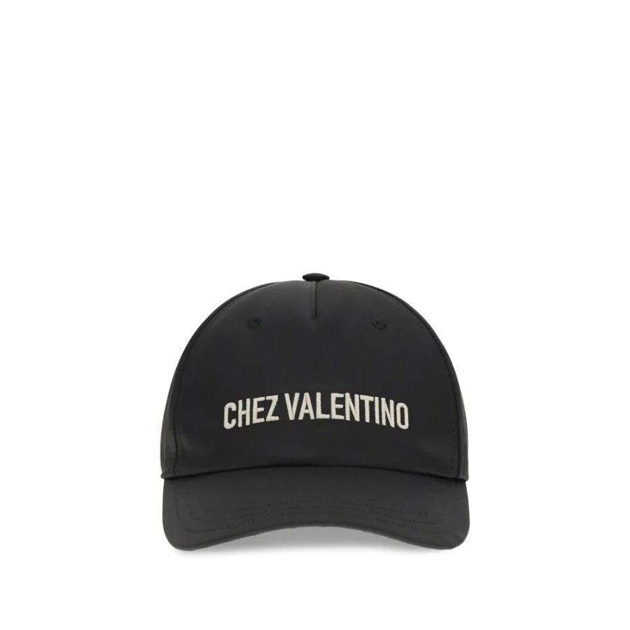 Valentino Garavani Black Cotton Cap (Baseball Hat)