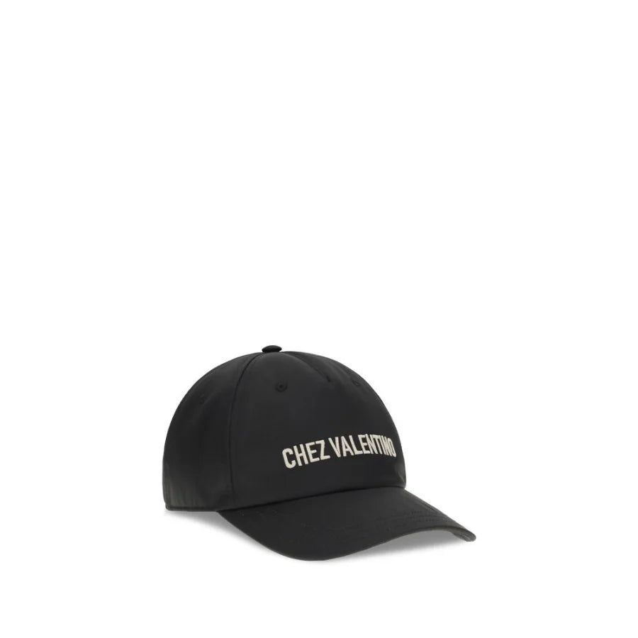 Valentino Garavani Black Cotton Cap (Baseball Hat)