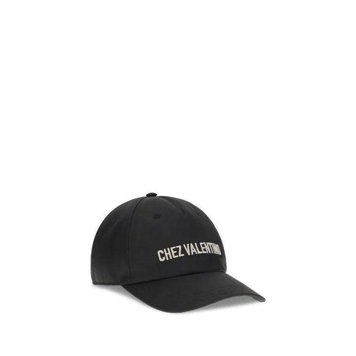 Valentino Garavani Black Cotton Cap (Baseball Hat)