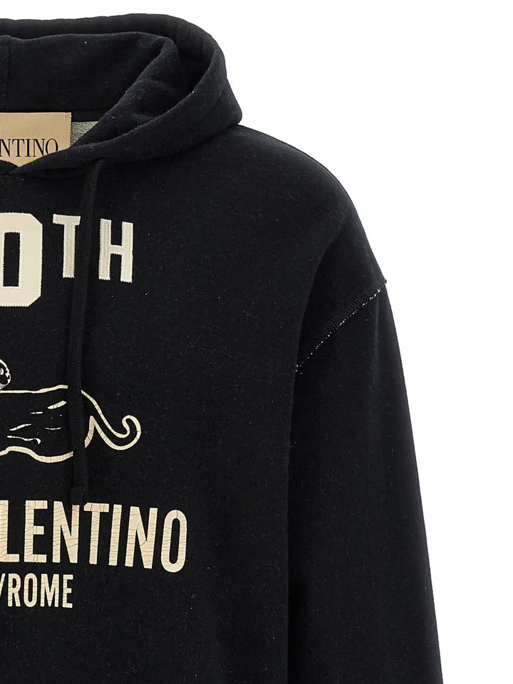 Valentino Garavani Black Cotton Sweatshirt