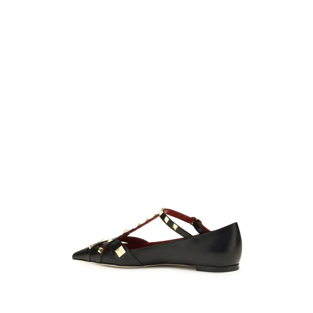 Valentino Garavani Black Goatskin Ballet Flats