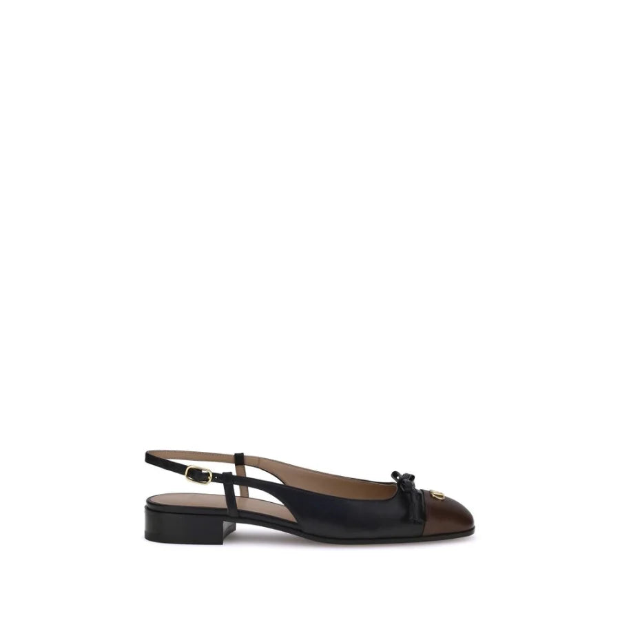 Valentino Garavani Black Goatskin Ballet Flats