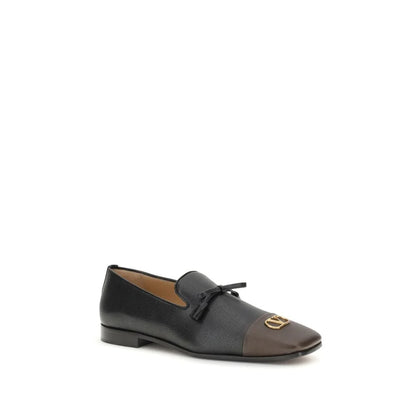 Valentino Garavani Black Goatskin Slip-On Loafers