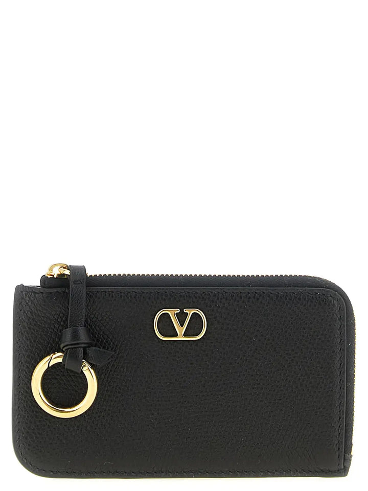 Valentino Garavani Black Lamb Leather Cardholder