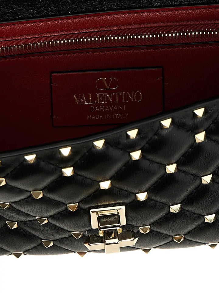 Valentino Garavani Black Lamb Leather Shoulder Bag