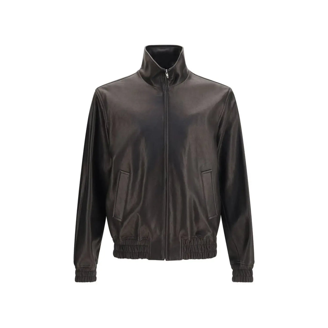 Valentino Garavani Black Lamb Ovis Aries Leather Jacket