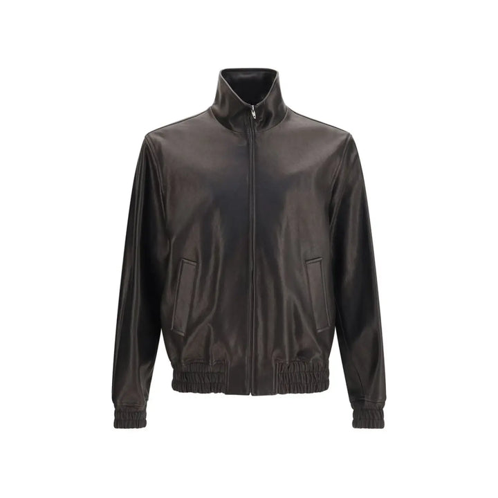 Valentino Garavani Black Lamb Ovis Aries Leather Jacket