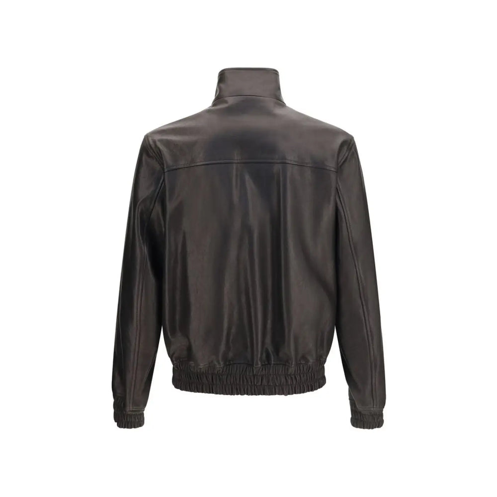 Valentino Garavani Black Lamb Ovis Aries Leather Jacket