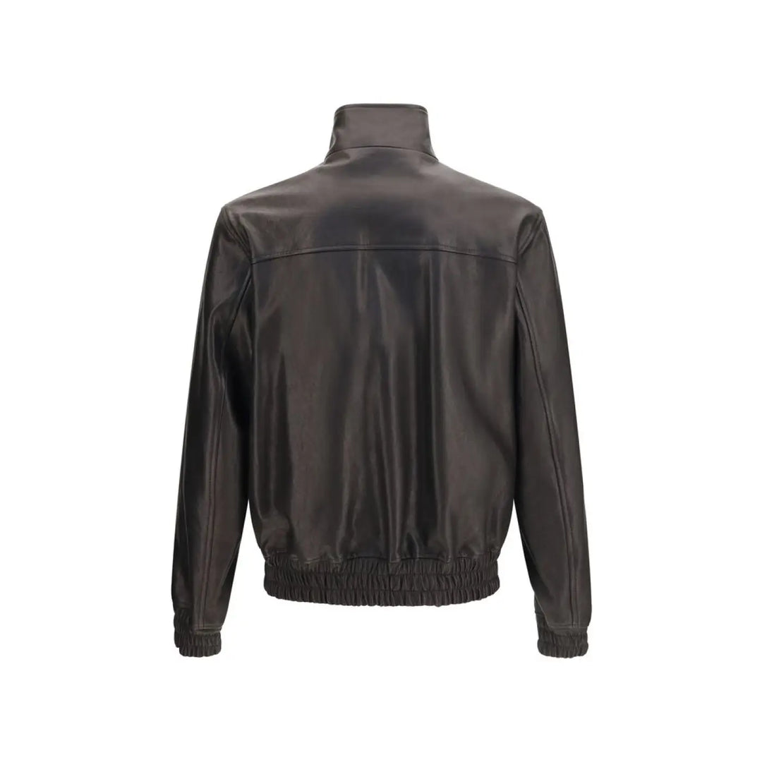 Valentino Garavani Black Lamb Ovis Aries Leather Jacket