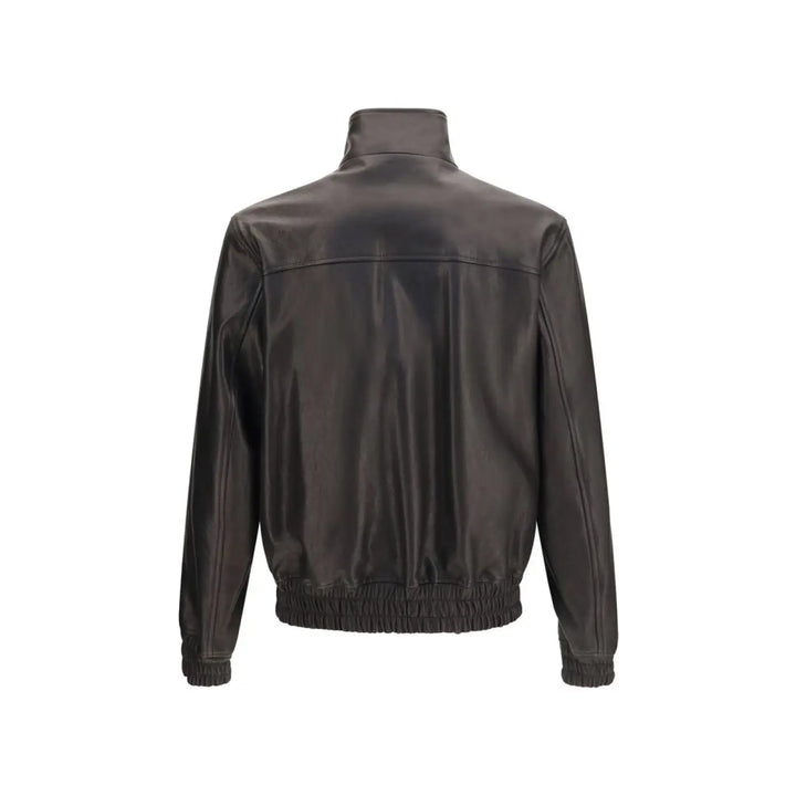 Valentino Garavani Black Lamb Ovis Aries Leather Jacket