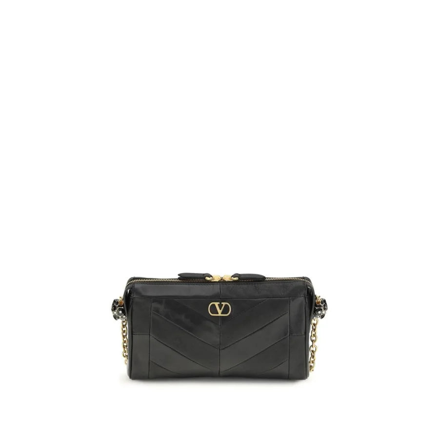 Valentino Garavani Black Lamb Ovis Aries Shoulder Bag