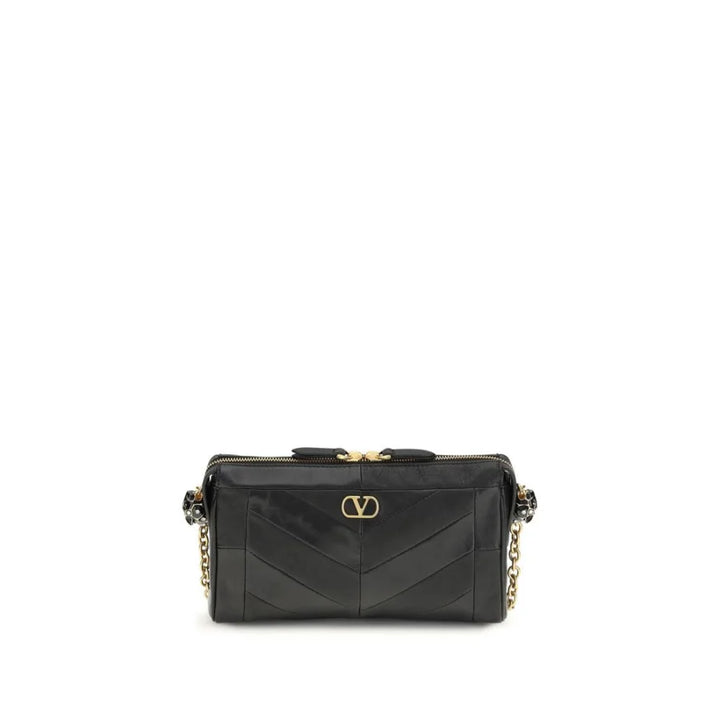 Valentino Garavani Black Lamb Ovis Aries Shoulder Bag