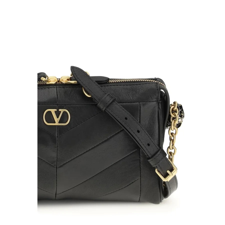 Valentino Garavani Black Lamb Ovis Aries Shoulder Bag