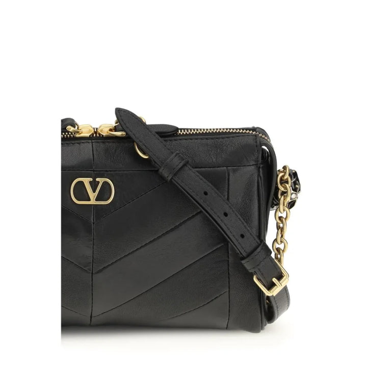 Valentino Garavani Black Lamb Ovis Aries Shoulder Bag