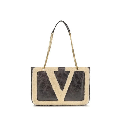 Valentino Garavani Black Lamb Ovis Aries Shoulder Bag