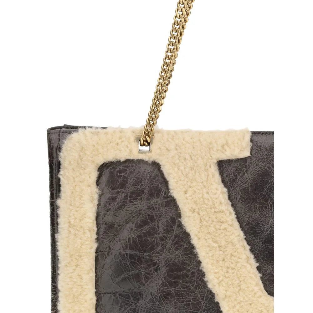 Valentino Garavani Black Lamb Ovis Aries Shoulder Bag