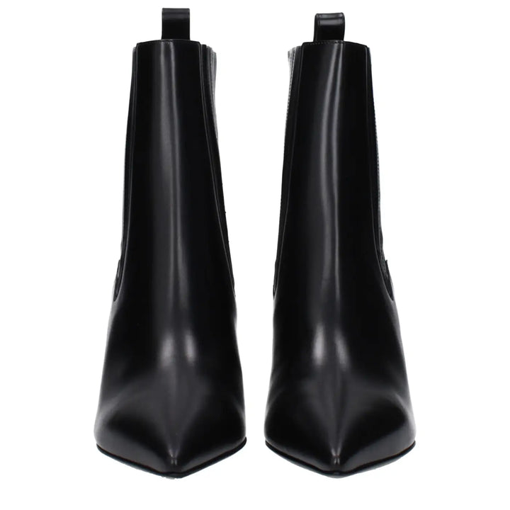 Valentino Garavani Black Leather Ankle Boots