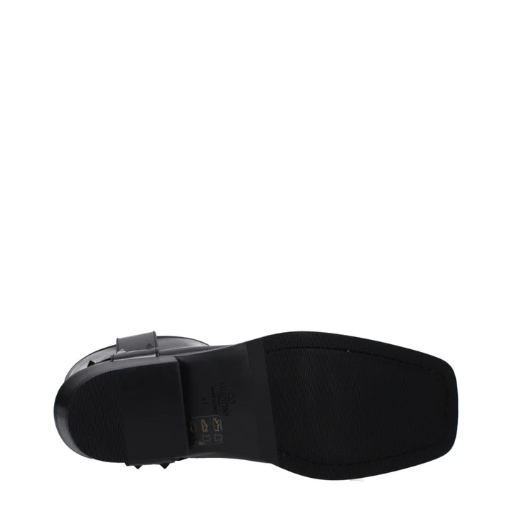 Valentino Garavani Black Leather Ankle Boots