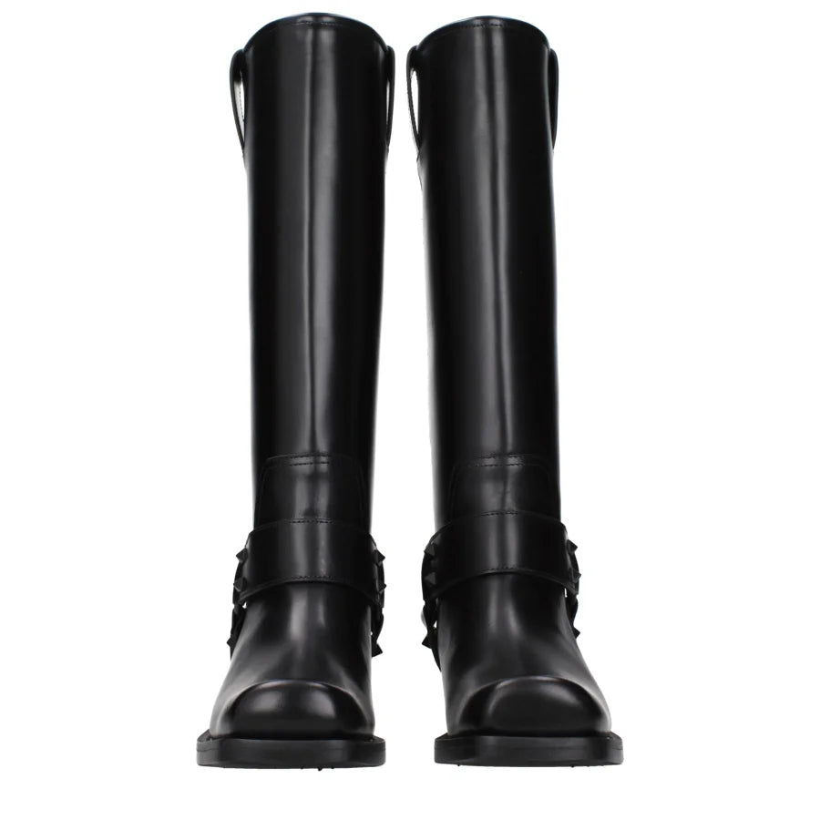 Valentino Garavani Black Leather Boots