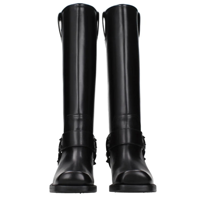 Valentino Garavani Black Leather Boots