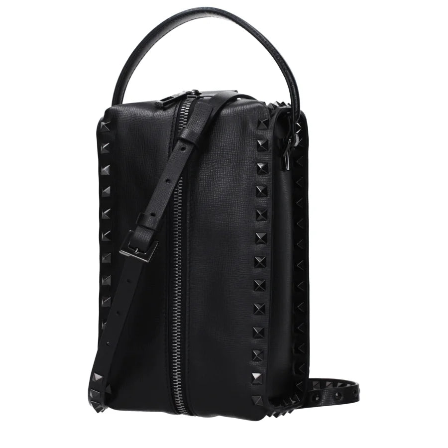 Valentino Garavani Black Leather Clutch Bag