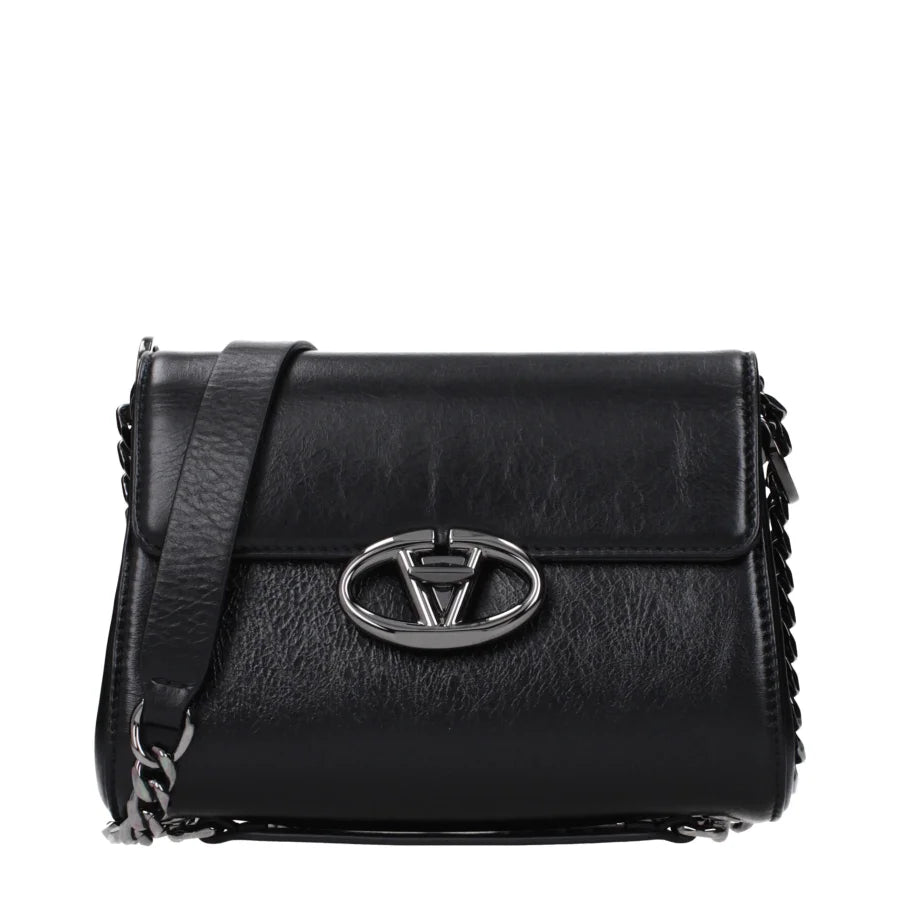 Valentino Garavani Black Leather Crossbody Bag
