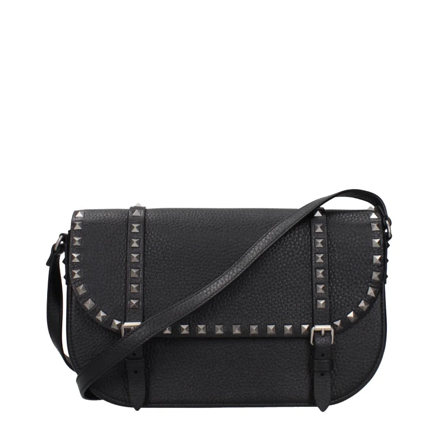Valentino Garavani Black Leather Crossbody Bag
