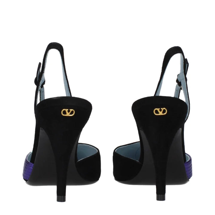 Valentino Garavani Black Leather High Heel Pumps