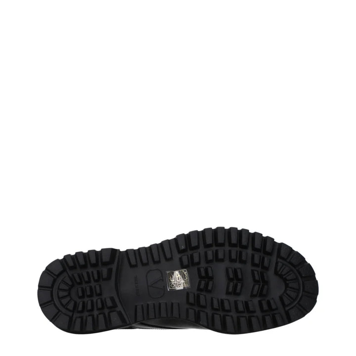 Valentino Garavani Black Leather Oxfords And Derbies