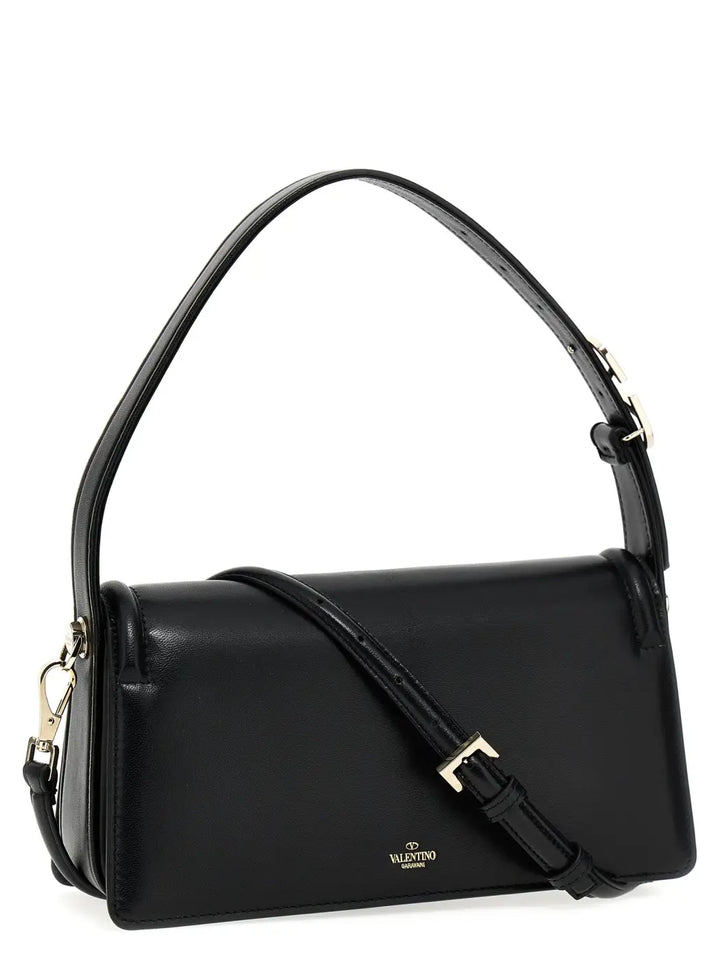 Valentino Garavani Black Leather Shoulder Bag