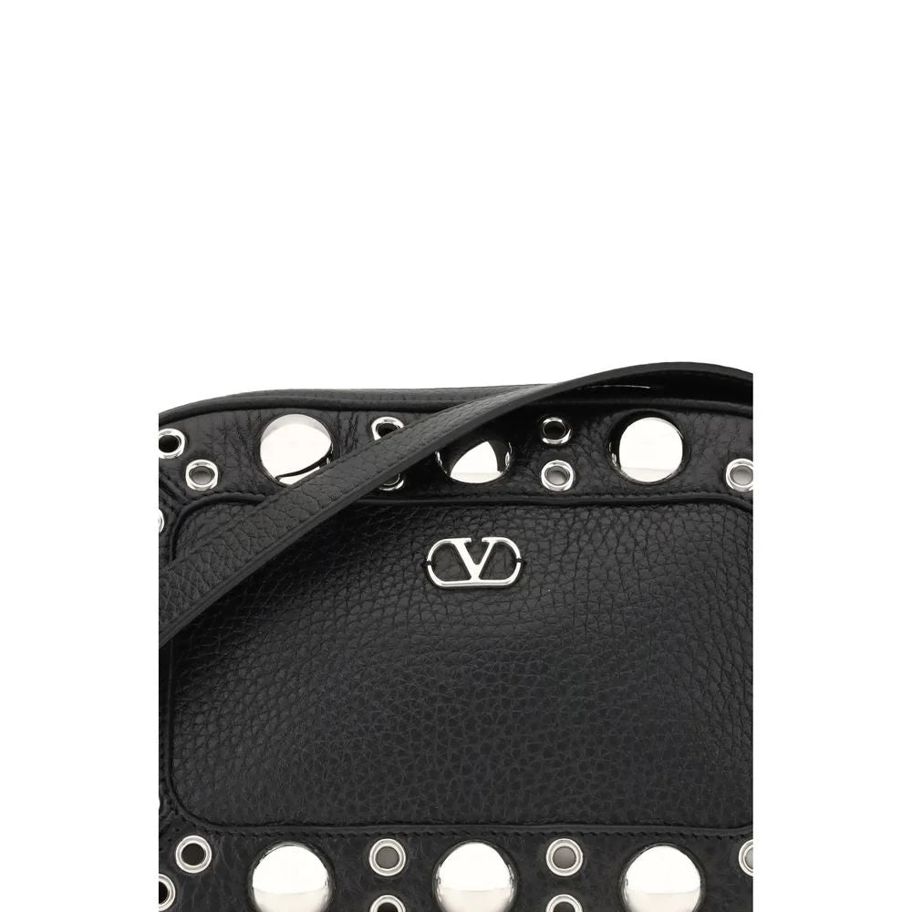 Valentino Garavani Black Leather Shoulder Bag