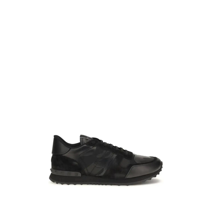 Valentino Garavani Black Polyester Athletic Sneakers