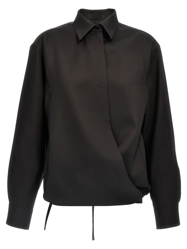 Valentino Garavani Black Wool Blouse