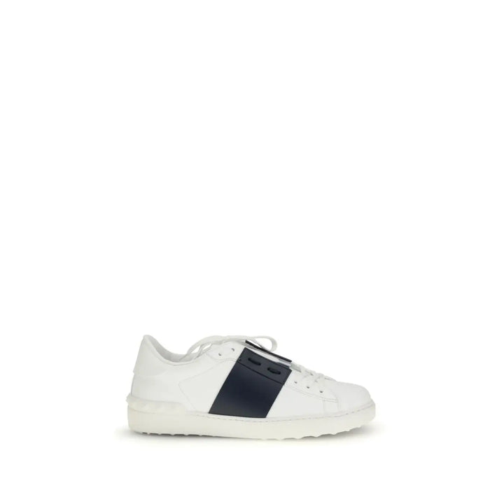 Valentino Garavani Blue Calf Leather Bos Taurus Low Top Sneakers