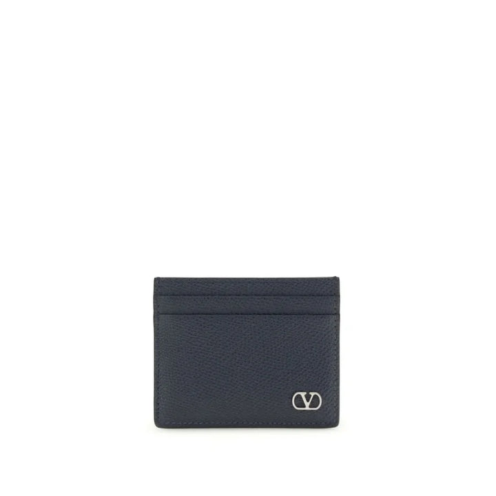 Valentino Garavani Blue Calf Leather Bos Taurus Wallet