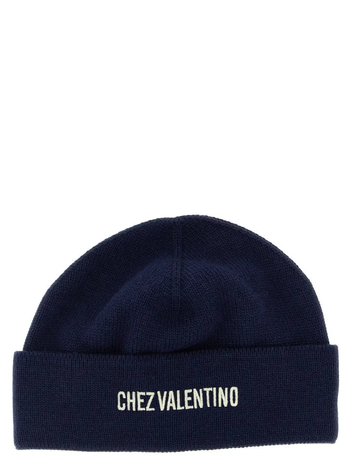 Valentino Garavani Blue Cotton Beanie