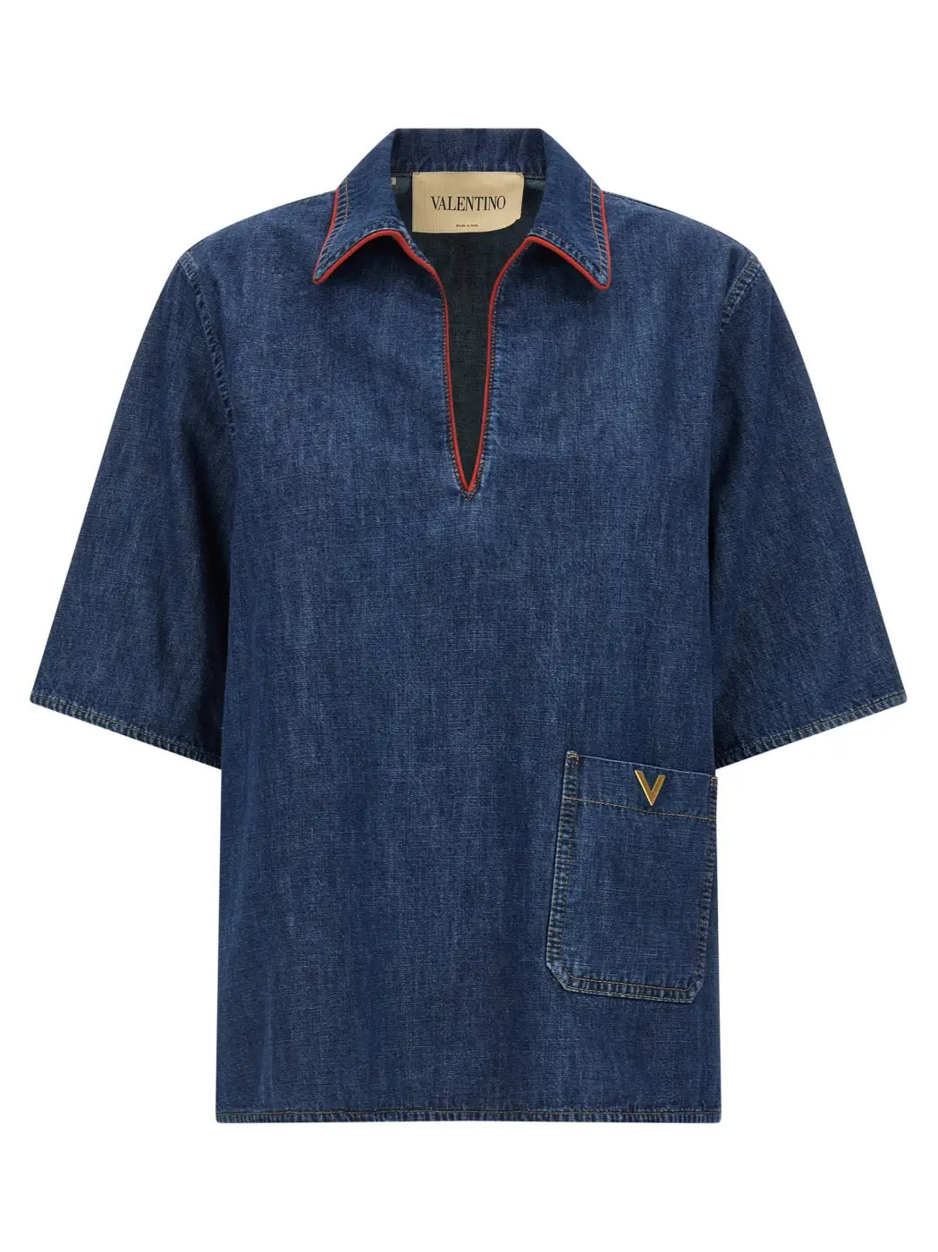 Valentino Garavani Blue Cotton Blouse