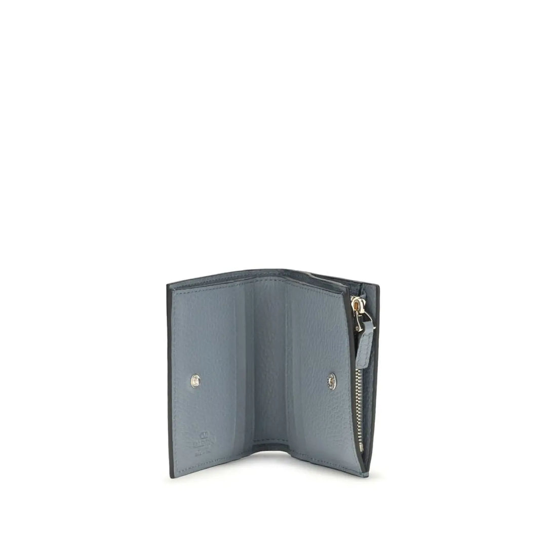 Valentino Garavani Blue Lamb Ovis Aries Wallet