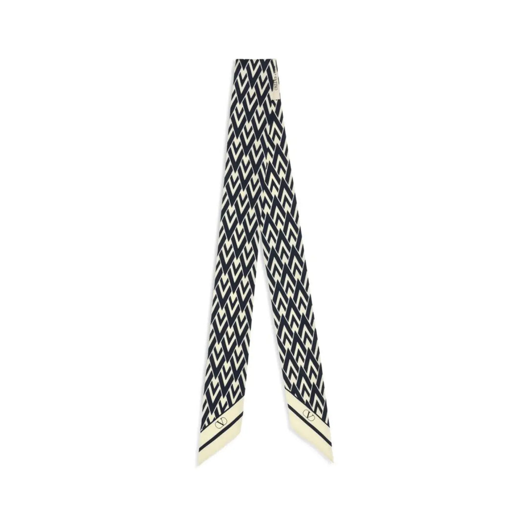 Valentino Garavani Blue Silk Scarf