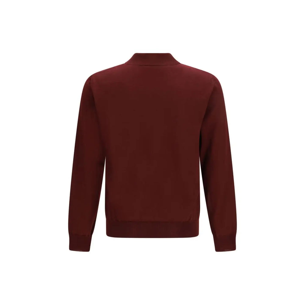 Valentino Garavani Bordeaux Wool Oves Aries Polo Shirt