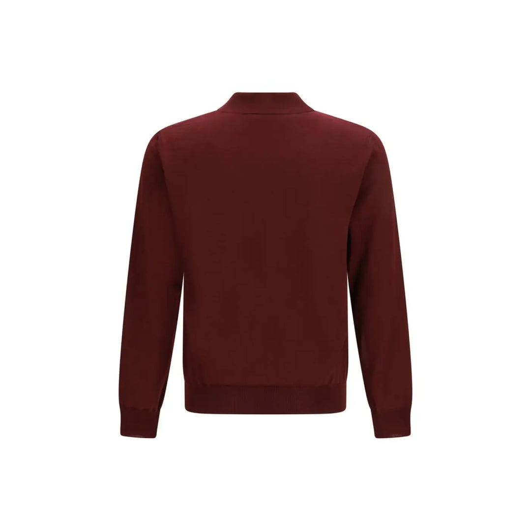 Valentino Garavani Bordeaux Wool Oves Aries Polo Shirt