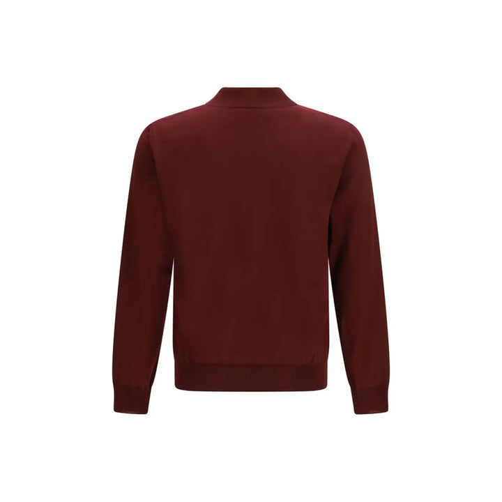Valentino Garavani Bordeaux Wool Oves Aries Polo Shirt