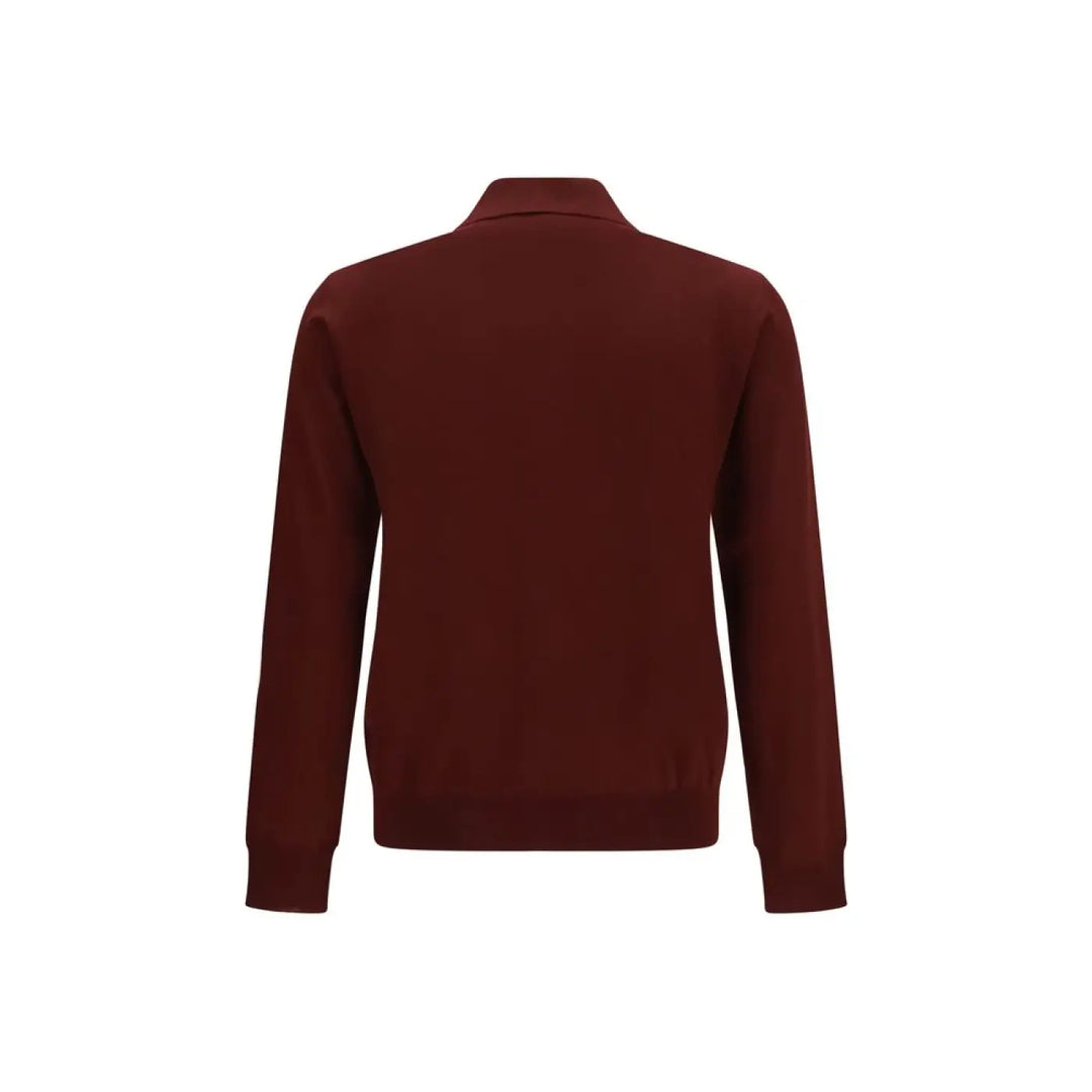 Valentino Garavani Bordeaux Wool Oves Aries Polo Shirt