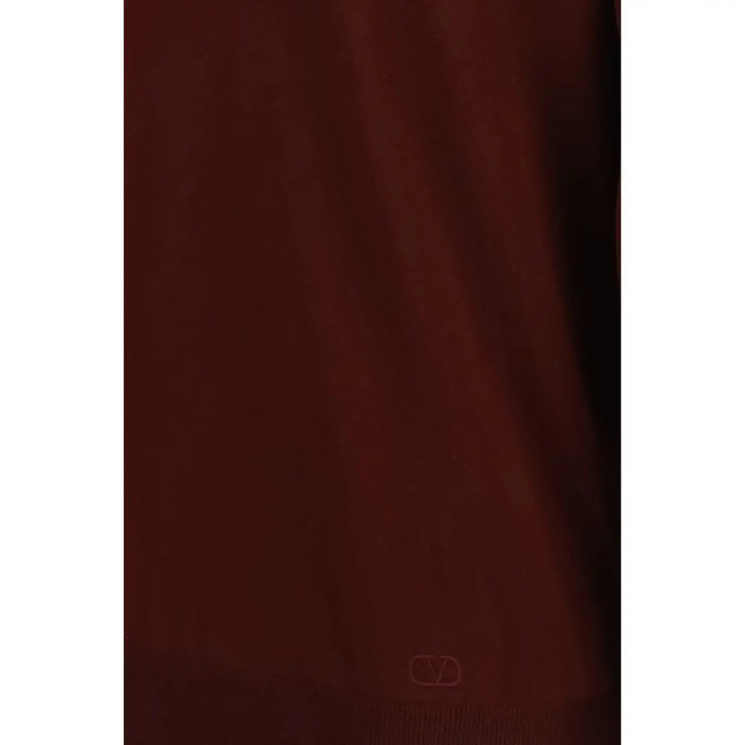 Valentino Garavani Bordeaux Wool Oves Aries Polo Shirt