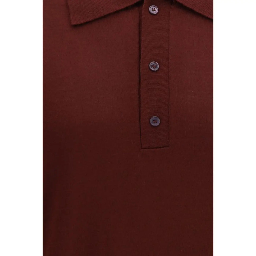 Valentino Garavani Bordeaux Wool Oves Aries Polo Shirt