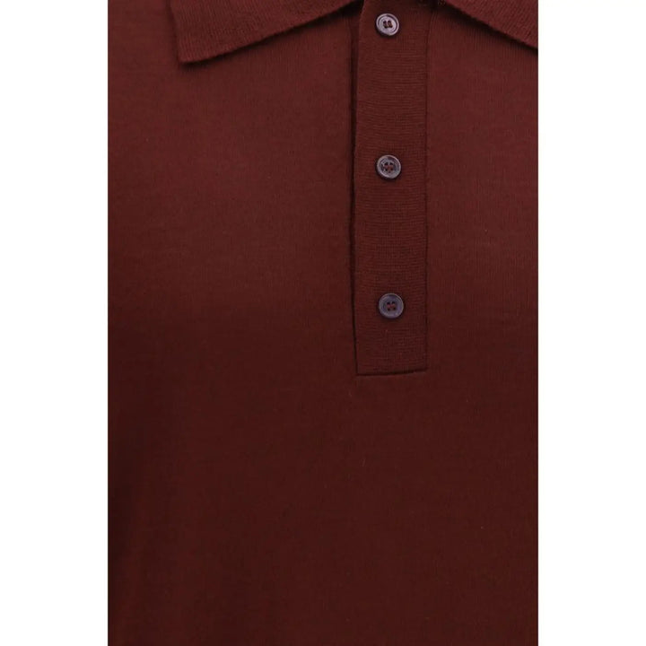 Valentino Garavani Bordeaux Wool Oves Aries Polo Shirt