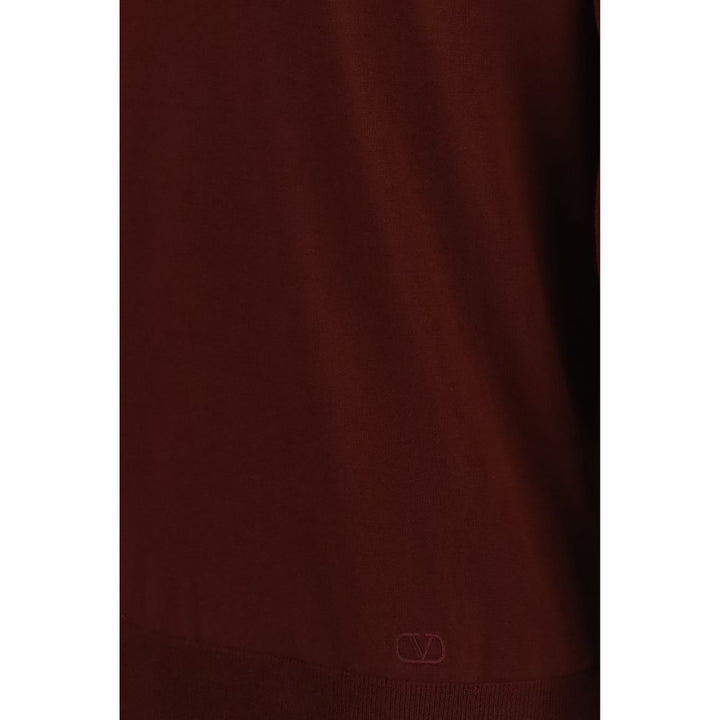 Valentino Garavani Bordeaux Wool Oves Aries Polo Shirt