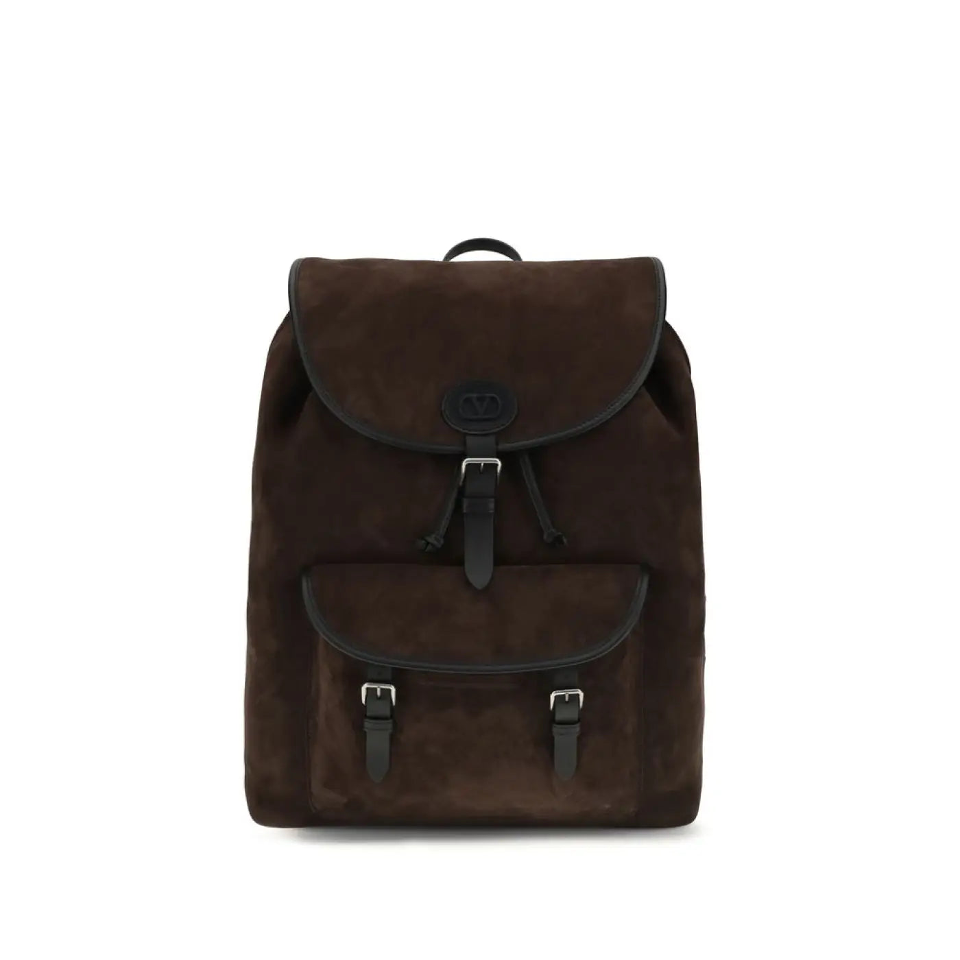 Valentino Garavani Brown Calf Leather Bos Taurus Backpack