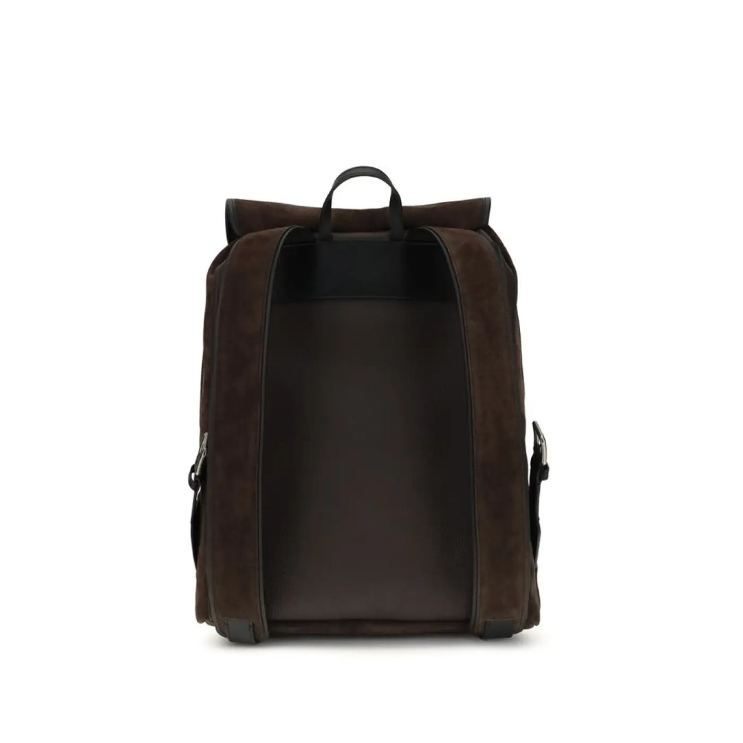 Valentino Garavani Brown Calf Leather Bos Taurus Backpack
